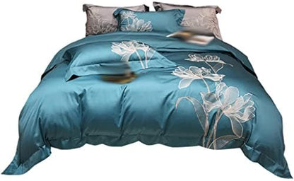  LEIGE Home Textiles Bed Sheet Four-Piece Cotton Quilt Cover Bedding Sets (Color : D, Size : 220 * 240cm)