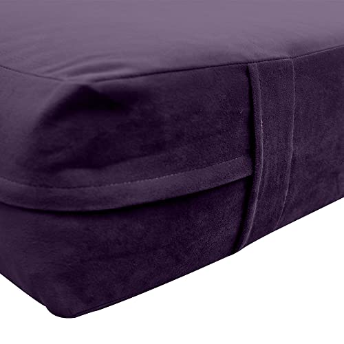  PROLINEMAX Style V5 Twin Size Velvet Knife Edge Indoor Daybed Bolster Pillow Cushion Mattress Fitted Sheet |Cover ONLY| AD339