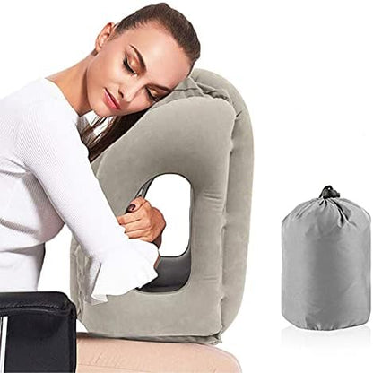  Inflatable Travel Pillows For Airplane, Blow Up Neck Pillow For Sleeping, Airplane Travel Essentials For Long Flight Support Head, Neck And Lumbar, Used For Car/Bus/Train/Office Rest, Adults Kids