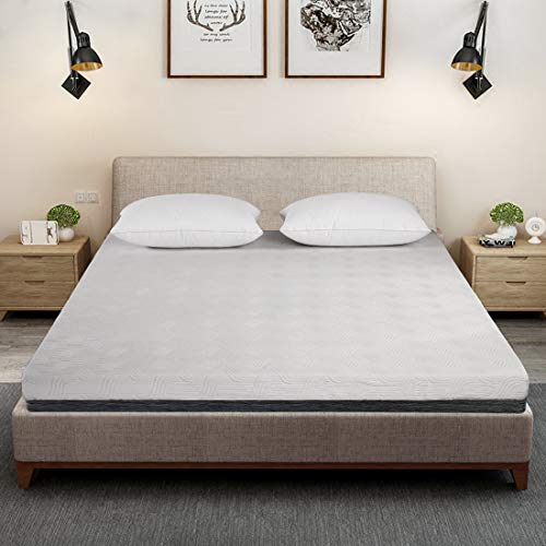  3 Inch Memory Foam Mattress Topper Queen Size, Cooling Relieving Mattress Pad For Bed With Bamboo Fiber Cover