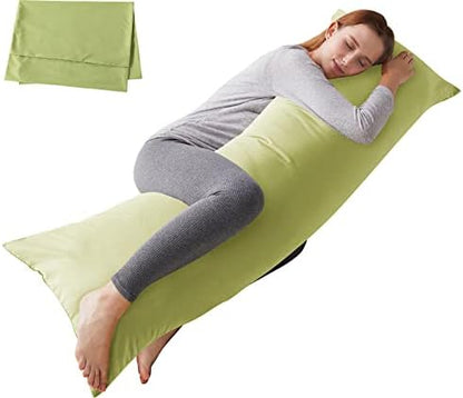  Body Pillow With Pillowcase-Soft Long Bed Pillow For Adults-Breathable Full Body Pillow Insert For Sleeping,20x54inches-Black