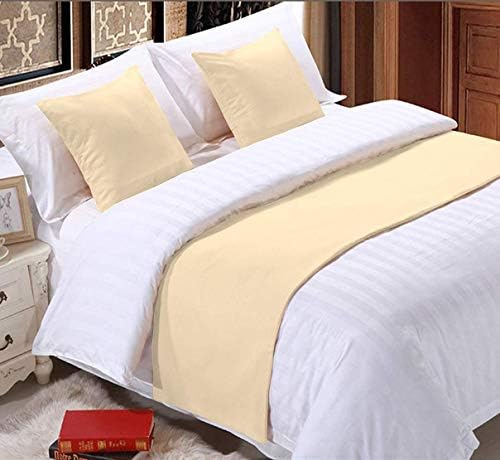  Sheets N More 800 Thread Count Solid 1 Piece 18" Bed Runner Scarf Protector Slipcover Bed Decorative Scarf (Queen (90 X 18), Red)