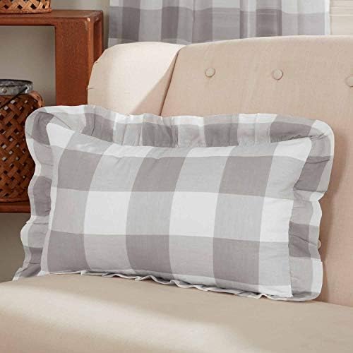  Madison Check Yellow King Size Pillow Cases, Set Of 2, 21" X 37", Buffalo Check Yellow And Ivory Bedding Accent W/Fresh Farmhouse Style