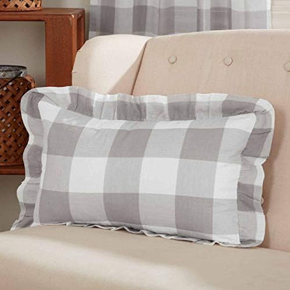  Madison Check Yellow King Size Pillow Cases, Set Of 2, 21" X 37", Buffalo Check Yellow And Ivory Bedding Accent W/Fresh Farmhouse Style