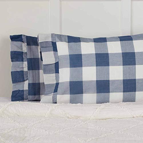  Madison Check Yellow King Size Pillow Cases, Set Of 2, 21" X 37", Buffalo Check Yellow And Ivory Bedding Accent W/Fresh Farmhouse Style