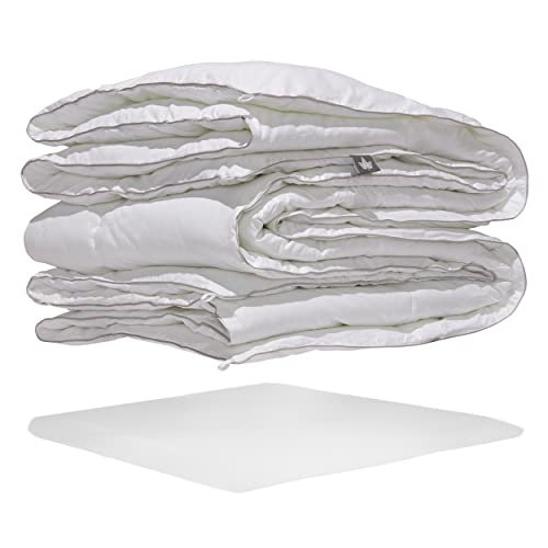  . - All Season Gel Microfiber Down Alternative Duvet Comforter Full/Double Size - Machine Washable - 300 TC Shell 100% Cotton - Oeko TEX Certified