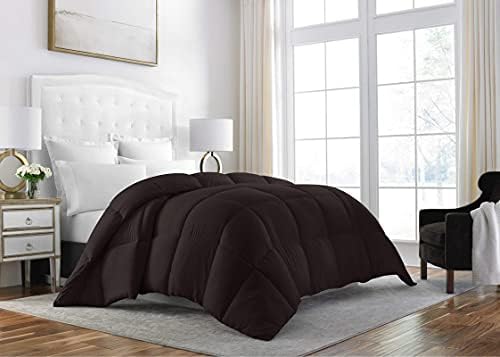  Sleep Restoration Down Alternative Comforter 1400 Series - Best Hotel Quality Duvet Insert Bedding - King - Chocolate
