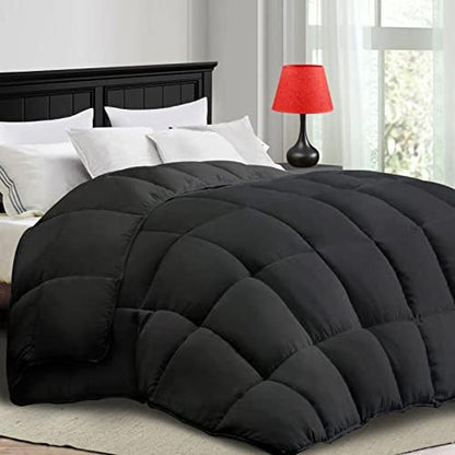  All Season Queen Comforter Cooling Down Alternative Quilted Duvet Insert With Corner Tabs,Winter Warm Hotel Comforter,Machine Washable-88 X 88 Inches,White