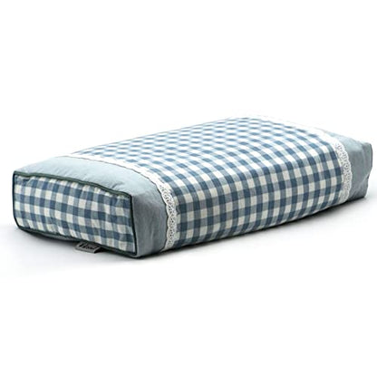  Edomi Pillow For Side Sleepers Bed Firm Pillow With Washable Removable Cover Cooling Pillow For Neck And Shoulder Pain Relief Square Pillow For Sleeping (17x10 Inch, Blue)