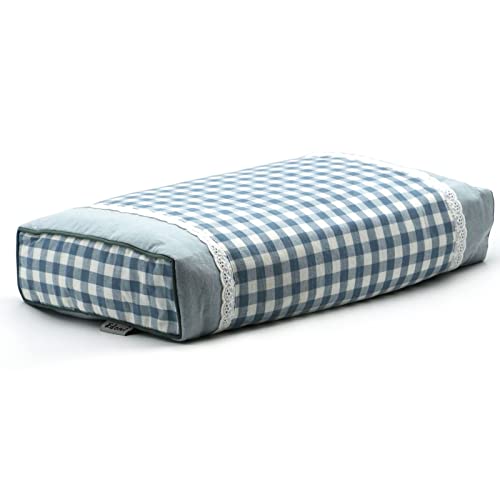  Edomi Pillow For Side Sleepers Bed Firm Pillow With Washable Removable Cover Cooling Pillow For Neck And Shoulder Pain Relief Square Pillow For Sleeping (17x10 Inch, Blue)