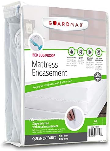  Queen Mattress Protector Cover Zippered | 100% Waterproof Bed Bug Encasement | Soft, Hypoallergenic And Breathable | Queen Size (60"x80")