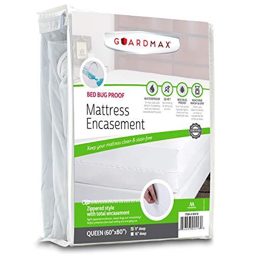  Queen Mattress Protector Cover Zippered | 100% Waterproof Bed Bug Encasement | Soft, Hypoallergenic And Breathable | Queen Size (60"x80")