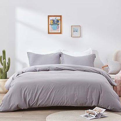  NexHome Burnt Orange Duvet Cover Sets King Size 3 Piece Double Brushed Microfiber King Duvet Cover With Button Closure & Corner Tie 1 Breathable And Soft Duvet Cover 104x90 Inches + 2 Pillow Shams