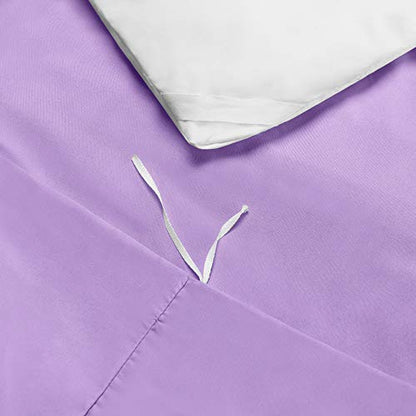  Nestl Bedding Comforter And Duvet Set, Down Alternative Comforter, Microfiber Duvet Set - Comforter Cover And 1 Pillow Sham, Twin - Lavender
