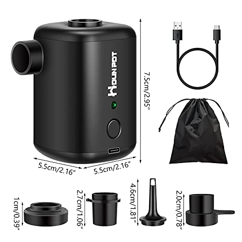  Electric Air Pump For Inflatables Air Mattress Pump For Inflatable Cushions Air Sofa Boat, Electric Pump With 4 Nozzles And 1 Storage Bag