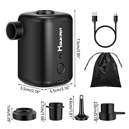  Electric Air Pump For Inflatables Air Mattress Pump For Inflatable Cushions Air Sofa Boat, Electric Pump With 4 Nozzles And 1 Storage Bag
