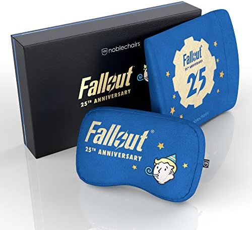 Noblechairs Memory Foam Lumbar-Support Pillow, Office And Gaming-Chair Cushion Set - Fallout 25th Anniversary Edition