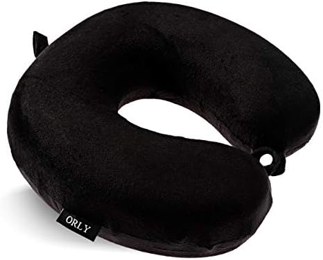  Charles Albert Memory Foam Travel Pillow, U Shaped Neck Pillow, Ultra Soft Comfortable Cushion For Neck Support, Lightweight Headrest, Machine Washable, Great For Airplane Chair, Car, Bed In Black