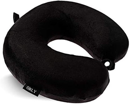  Charles Albert Memory Foam Travel Pillow, U Shaped Neck Pillow, Ultra Soft Comfortable Cushion For Neck Support, Lightweight Headrest, Machine Washable, Great For Airplane Chair, Car, Bed In Black