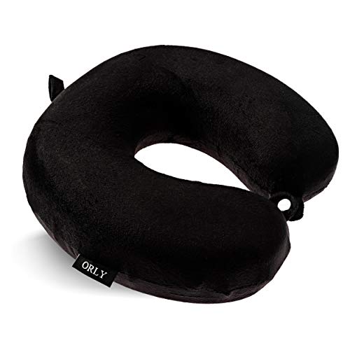  Charles Albert Memory Foam Travel Pillow, U Shaped Neck Pillow, Ultra Soft Comfortable Cushion For Neck Support, Lightweight Headrest, Machine Washable, Great For Airplane Chair, Car, Bed In Black