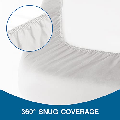  Cot Sheet 31" X 75", Cot Size Mattress Sheets Fitted With Narrow Twin/Camp Bunk/Rvs Bunk/Guest Beds/Army Cots/Trifold Mattress, Super Soft And Breathable Microfiber Cover, White