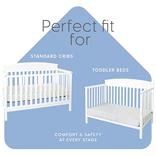  Milliard Memory Foam Crib Mattress, 2022 Edition, Flip Technology, Firm Side For Baby And Soft Side For Toddler - 100% Cotton Cover