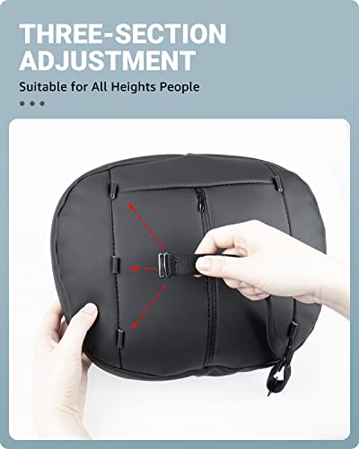  Basenor Tesla Headrest Pillow Comfortable Neck Pillow Support Cushion Three-Section Adjustable Strap Soft Leather For Driving 2016-2023 Model 3 Model Y 2022-2023 Model S Model X No Logo (Set Of 2)