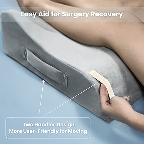  LightEase Post-Surgery Leg, Knee, Ankle Elevation Pillow, Memory Foam Leg Elevating Pillow For Injure, Sleeping, Reduce Swelling