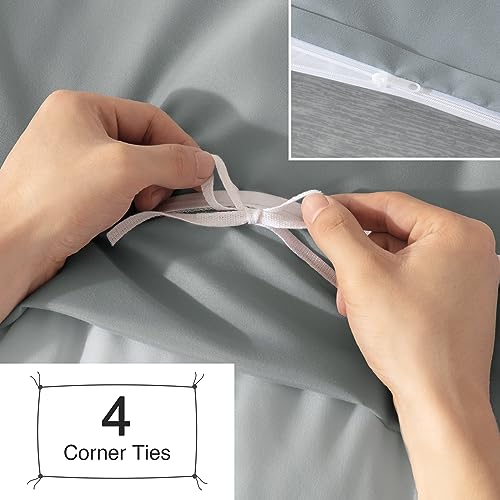  EXQ Home Cooling Cover 90x90-Queen Size Premium Soft Duvet Cover For Weighted Blanket With Zipper,Machine Washable (Dark Grey,Duvet Cover Only)