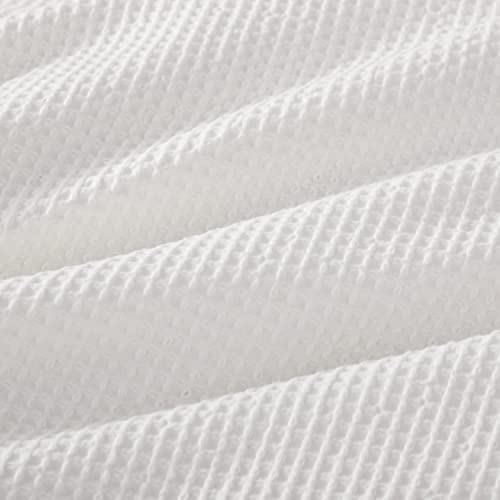  Bedsure Cotton Duvet Cover Queen - 100% Cotton Waffle Weave Coconut White Duvet Cover Queen Size, Soft And Breathable Queen Duvet Cover Set For All Season (Queen, 90"x90")