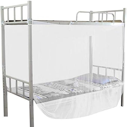  Yencoly Mosquito Net For Bed Canopy,4 Corner Post Bed Canopy Mosquito Net Twin Full Queen Size Netting White Camping Screen House (​Twin)