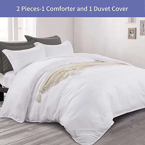  Fluffy Oversized King 120x120 Comforter Warm Down Alternative Comforter Duvet Insert With Duvet Cover For All Season, 8 Corner Tabs