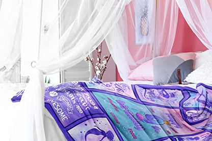  Henazin 9 Year Old Girl Gifts, Birthday Gifts For 9 Year Old Girl, Gifts For 9 Year Old Girls Blanket 50"X60", 9 Year Old Birthday Gifts For Daughter Granddaughter, 9th Birthday Decorations For Girl