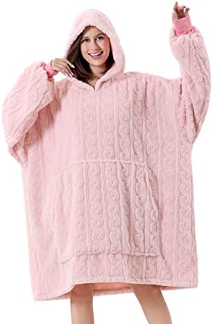  Oversized Blanket Hoodie For Adults - Extra Long Wearable Sweatshirt With Giant Sleeve, Hood And Pocket
