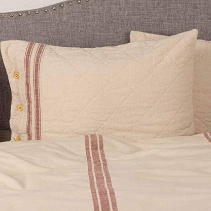 Market Place Red King Duvet Cover