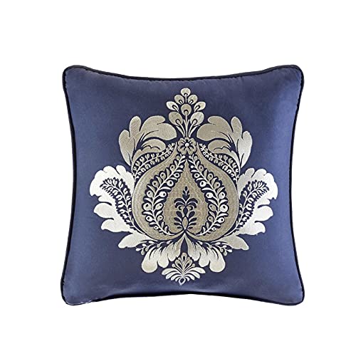  Solid Navy Blue White Striped 6 Piece Pc Twin Daybed Set Quilted Cover Bedding