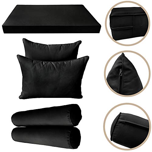 GENERIC Twin Size 5PC Pipe Outdoor Daybed Mattress Bolster Pillow Fitted Sheet Cover Only Style4 AD109