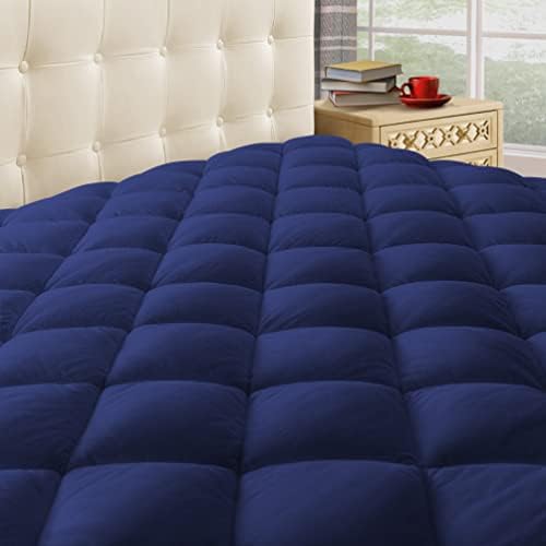  Queen Quilted Mattress Pad Cover With Deep Pocket (8"-21"), Cooling Soft Pillowtop Bed Mattress Cover, White
