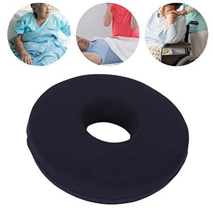  Donut Pillow Seat Cushion, 25cm Memory Foam Pillow, Relieve Pain And Pressure, Pregnancy Post Natal (Black)