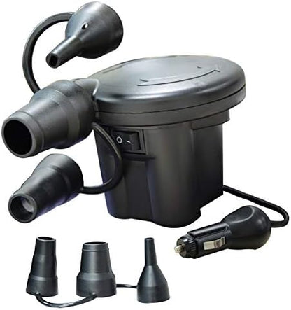ONLY Electric Air Pump, Portable Quick-Fill Air Pump With 3 Nozzles, 100-220V AC/12V DC, Perfect Inflator/Deflator Pumps For Outdoor Camping,Air Mattress Beds,Boats, Inflatable Cushions,Swimming Ring