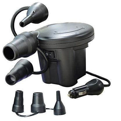 ONLY Electric Air Pump, Portable Quick-Fill Air Pump With 3 Nozzles, 100-220V AC/12V DC, Perfect Inflator/Deflator Pumps For Outdoor Camping,Air Mattress Beds,Boats, Inflatable Cushions,Swimming Ring
