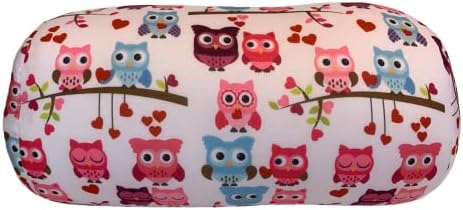  Mushy Pillows Microbead Roll Bolster Travel Neck Support Pillow And Post-Surgery Therapy Pillow(Cute Owls)