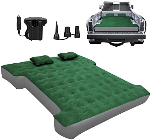  Inflatable Truck Bed Air Mattress For Full Size Short Truck Beds, 5.5-5.8ft, With Pump & Carry Bag. Perfect For Outdoor Adventures.