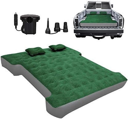  Inflatable Truck Bed Air Mattress For Full Size Short Truck Beds, 5.5-5.8ft, With Pump & Carry Bag. Perfect For Outdoor Adventures.