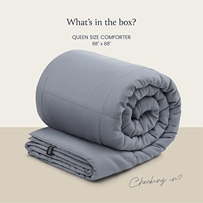  BELADOR Queen Comforter All-Season Duvet Insert Queen Size Bed Comforter - Down Alternative Comforters, Mid-Plush Lightweight Comforter, Box Quilted Siliconized Fiberfill Oeko-Tex Hotel Comforter