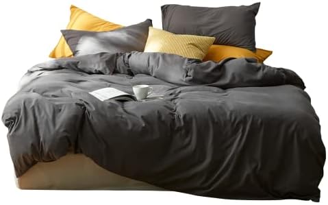  OTOB Green Jersey Duvet Cover Twin Comforter Cover Solid Aesthetic Bedding Set With 2 Pillowcases, 3pcs Jersey Knit Cotton Duvet Cover Set(Green,Twin)