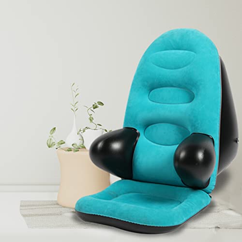  Inflatable Armrest Lounge Chair Couch, Foldable Air Chair Lazy Couch For Gaming Reading Indoor Outdoor, Blue（Air Pump Included）