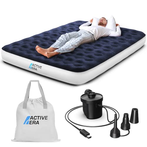  Luxury Camping Air Mattress With Built In Pump - Queen Air Mattress With USB Rechargeable Pump, Travel Bag - Air Mattress For Tent Camping