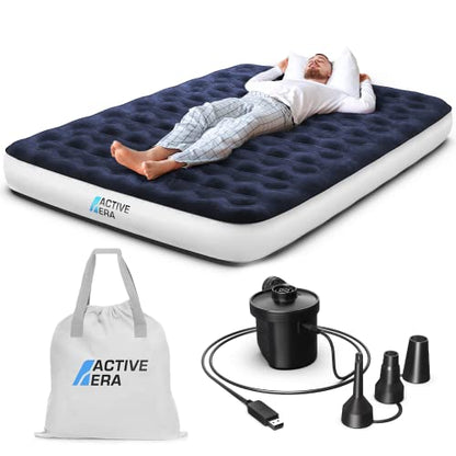  Luxury Camping Air Mattress With Built In Pump - Queen Air Mattress With USB Rechargeable Pump, Travel Bag - Air Mattress For Tent Camping
