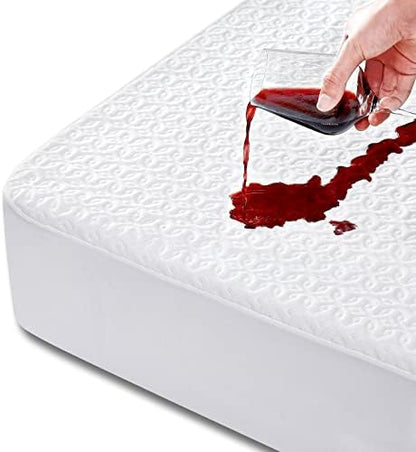  Waterproof King Size Mattress Protector - Breathable King Mattress Pad Cover - Premium Bamboo 3D Air Fabric, Ultra Soft Cooling Mattress Cover Fitted 8"-21" Deep Pocket (Noiseless & Vinyl-Free)